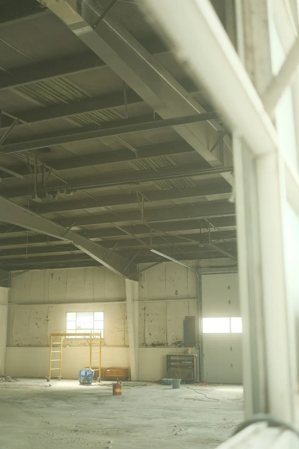 Large unfinished commercial-style interior in Grey Bruce